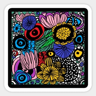 My garden full of flowers, Flower patterns Sticker